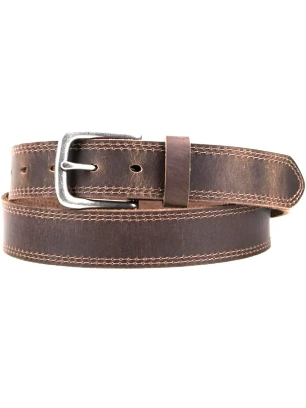 New Vatan Genuine Leather Classic Belt Metal Buckle Mens 46 Brown
